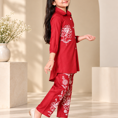 Shiidal Girls Casual Kurta and Palazzo Set