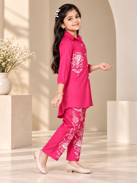 Shiidal Girls Casual Kurta and Palazzo Set