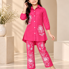 Shiidal Girls Casual Kurta and Palazzo Set