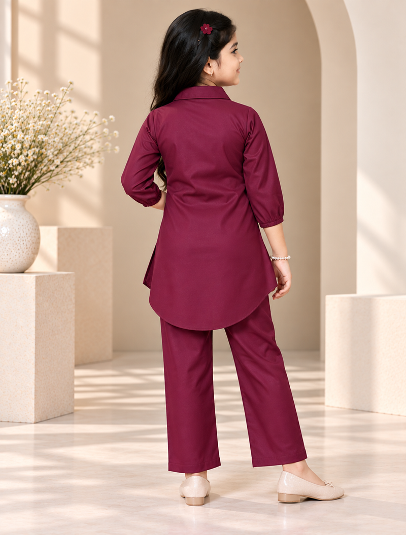 Shiidal Girls Casual Kurta and Palazzo Set