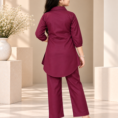 Shiidal Girls Casual Kurta and Palazzo Set