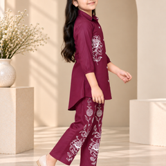 Shiidal Girls Casual Kurta and Palazzo Set