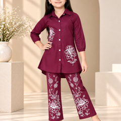 Shiidal Girls Casual Kurta and Palazzo Set