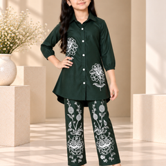 Shiidal Girls Casual Kurta and Palazzo Set