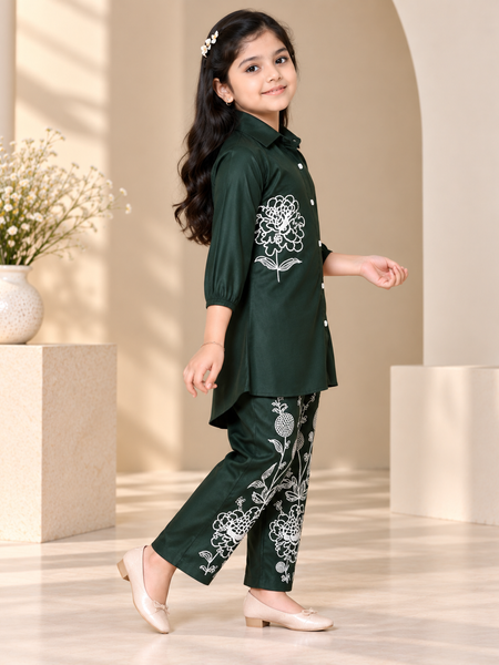 Shiidal Girls Casual Kurta and Palazzo Set