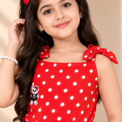 Shiidal Dungaree For Girls Casual Printed Cotton Blend