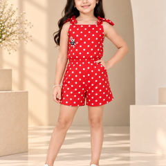 Shiidal Dungaree For Girls Casual Printed Cotton Blend