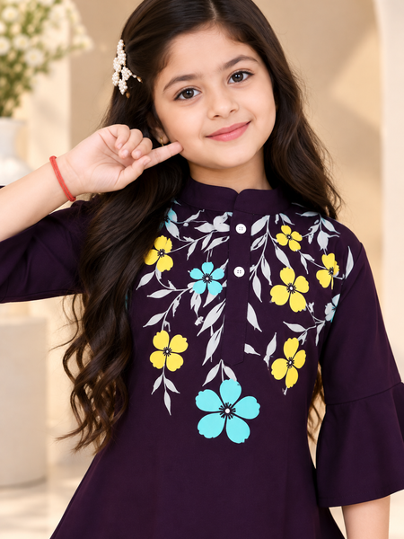 Girls Top And Plazzoo Sets