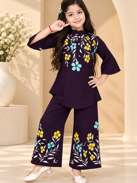 Girls Top And Plazzoo Sets