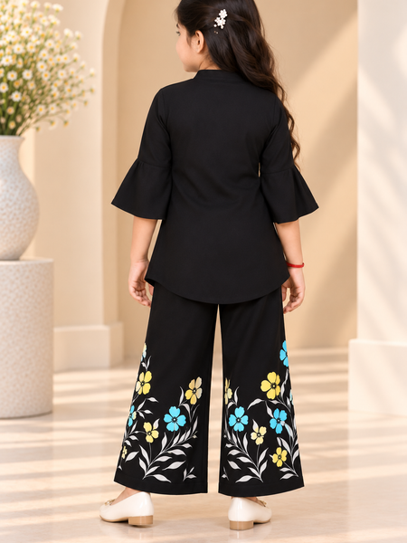 Girls Top And Plazzoo Sets