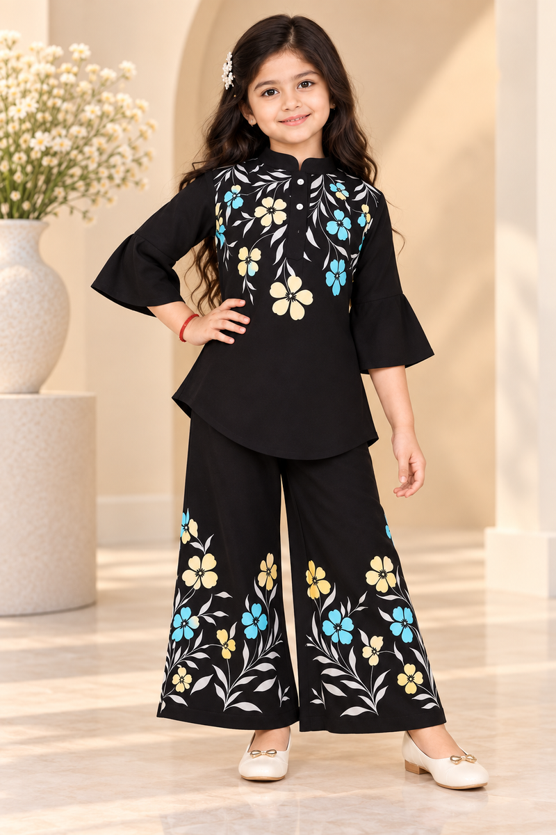 Girls Top And Plazzoo Sets