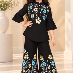 Girls Top And Plazzoo Sets