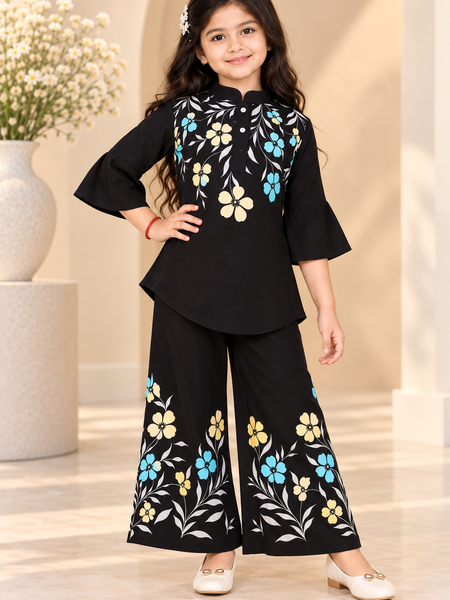 Girls Top And Plazzoo Sets
