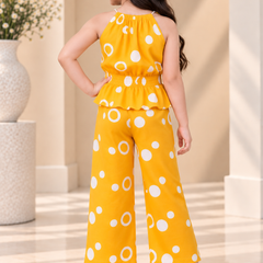 Ring print top and pant set