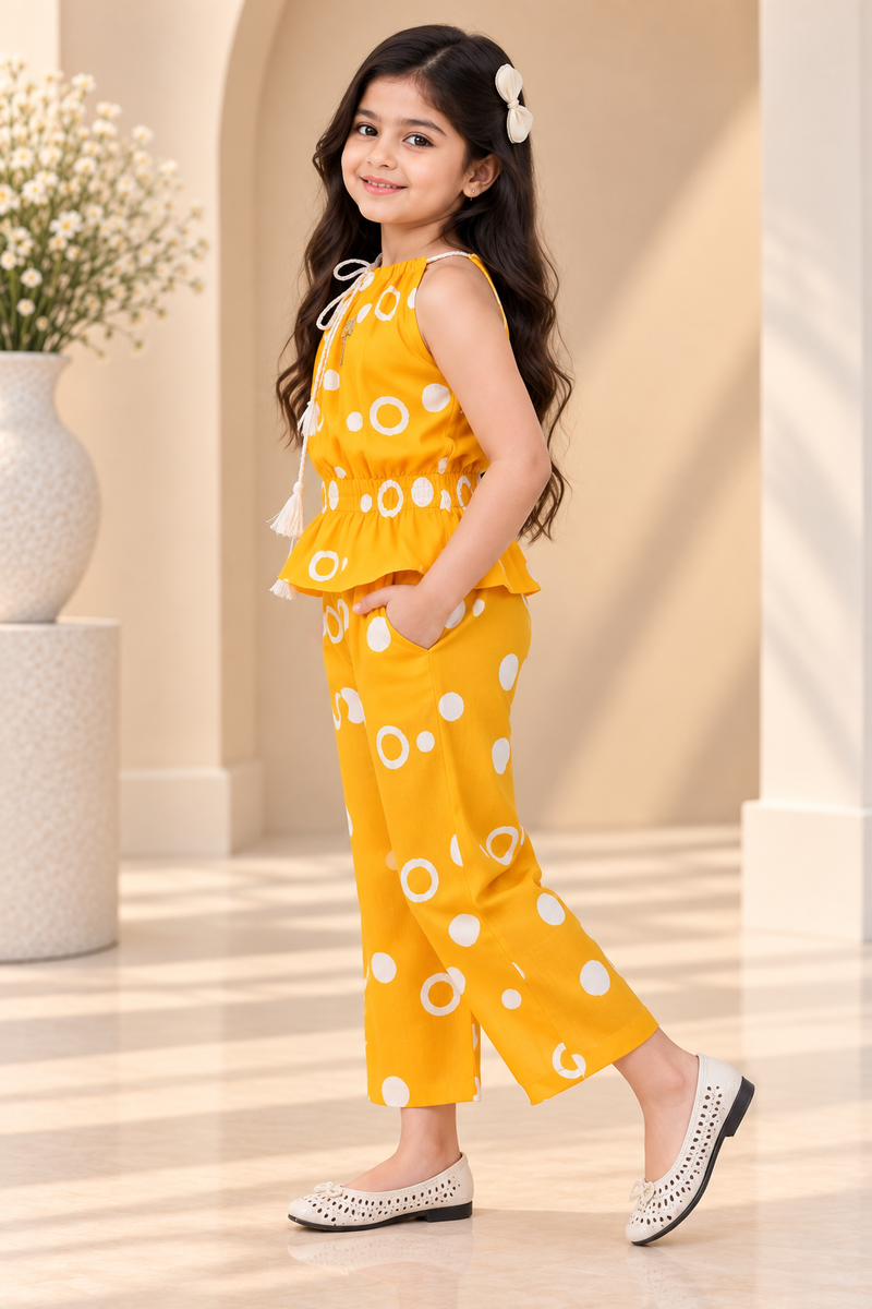 Ring print top and pant set