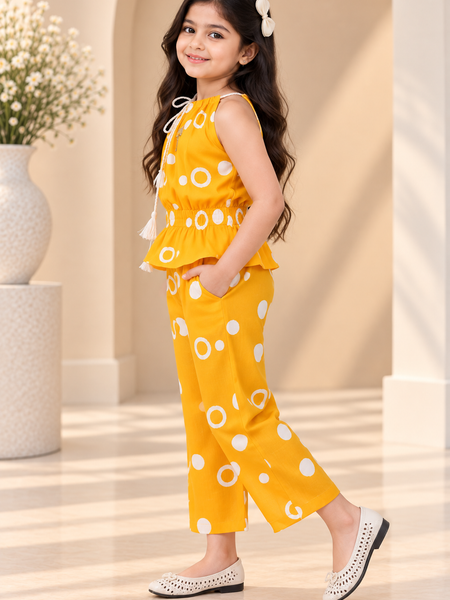 Ring print top and pant set