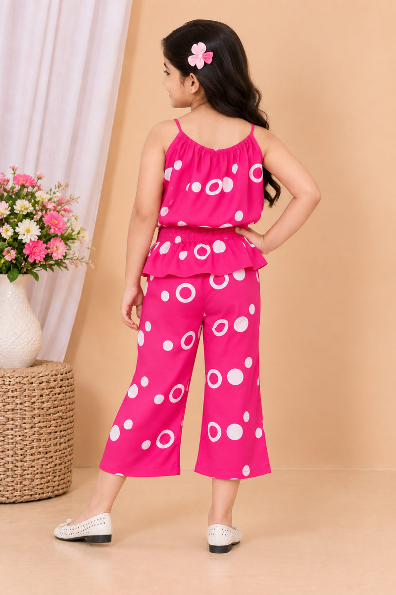 Ring print top and pant set