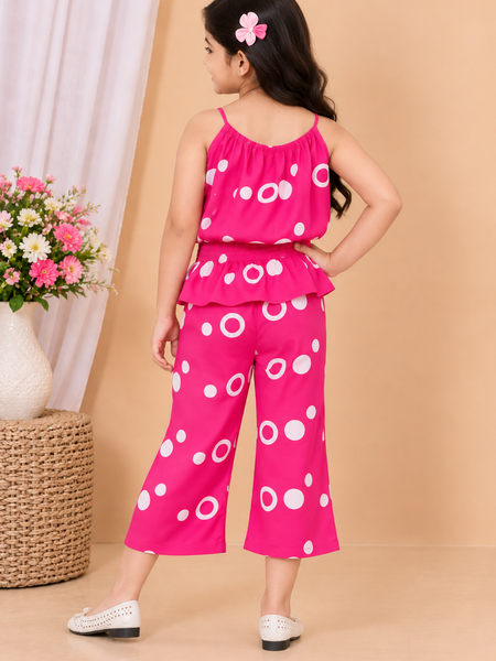 Ring print top and pant set