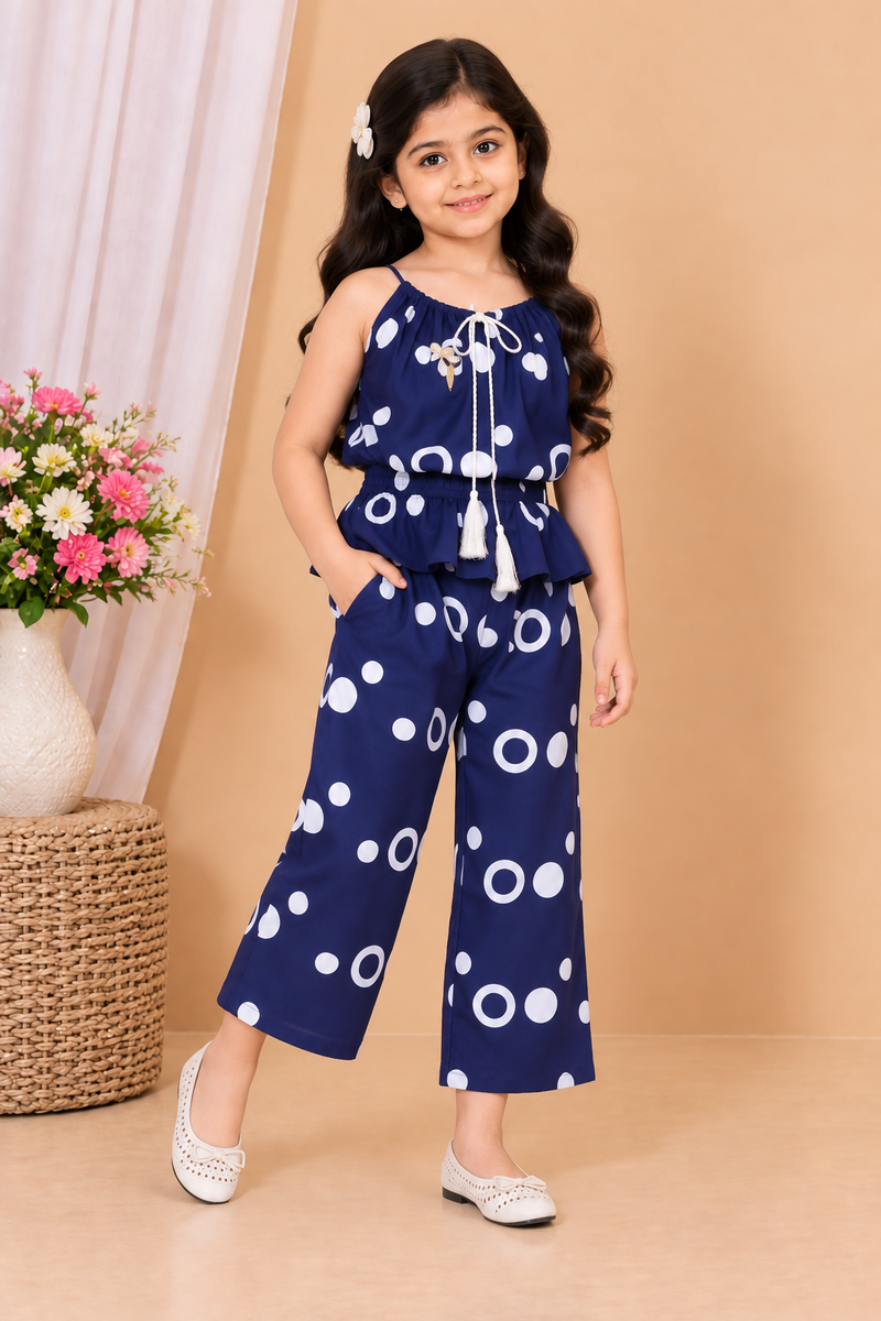 Ring print top and pant set