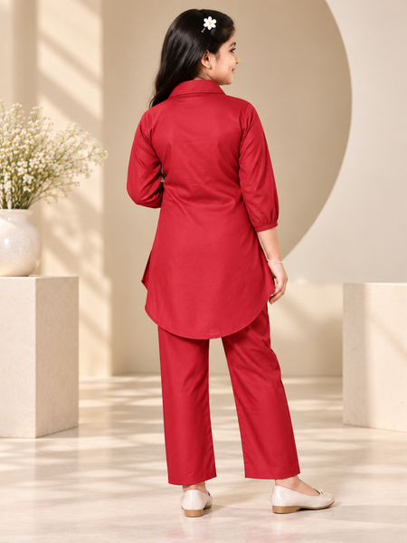 Shiidal Girls Casual Kurta and Palazzo Set