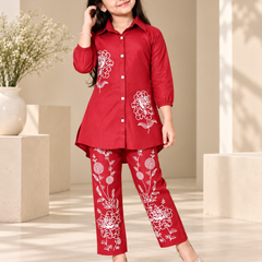 Shiidal Girls Casual Kurta and Palazzo Set