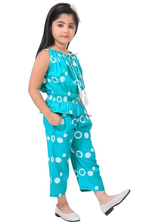 Ring print top and pant set