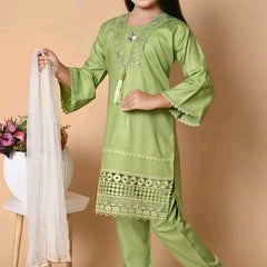 Shiidal Girls Casual, Festive & Party Kurta, Pyjama & Dupatta Set