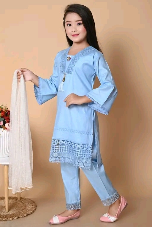 Shiidal Girls Casual, Festive & Party Kurta, Pyjama & Dupatta Set