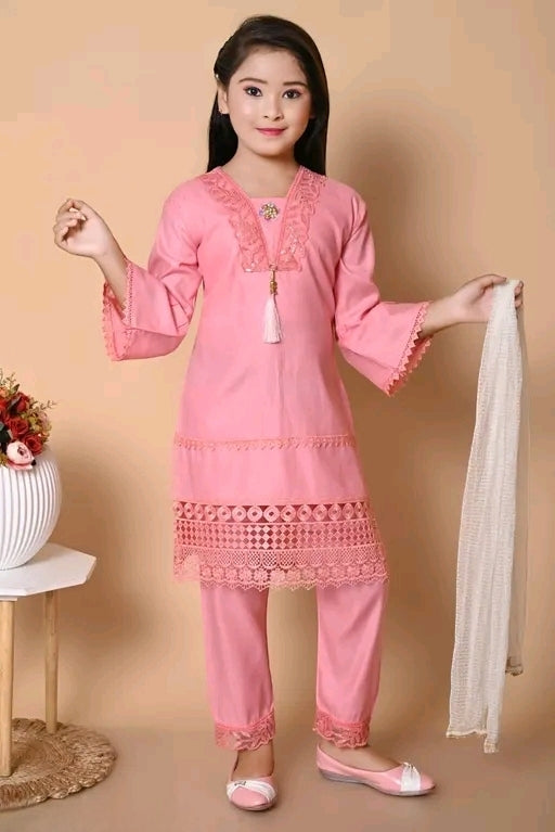 Shiidal Girls Casual, Festive & Party Kurta, Pyjama & Dupatta Set