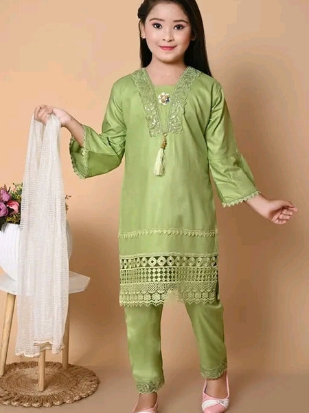 Shiidal Girls Casual, Festive & Party Kurta, Pyjama & Dupatta Set