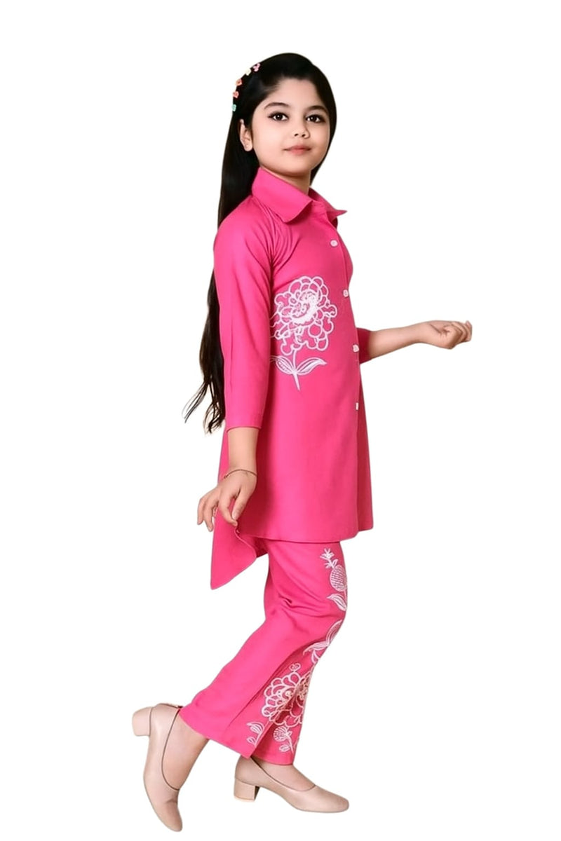 Shiidal Girls Casual Kurta and Palazzo Set