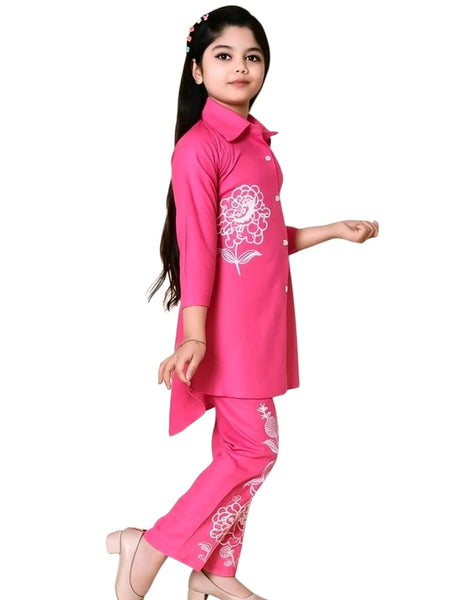 Shiidal Girls Casual Kurta and Palazzo Set