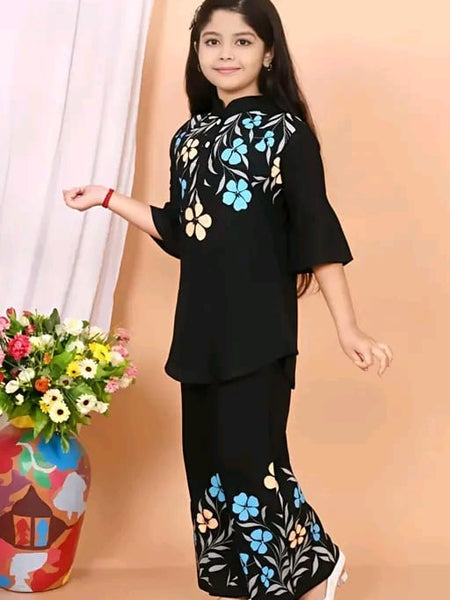 Girls Top And Plazzoo Sets