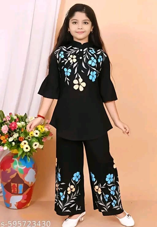 Girls Top And Plazzoo Sets