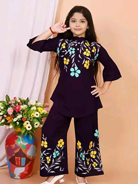 Girls Top And Plazzoo Sets