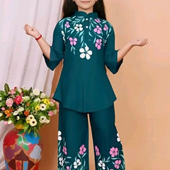 Girls Top And Plazzoo Sets