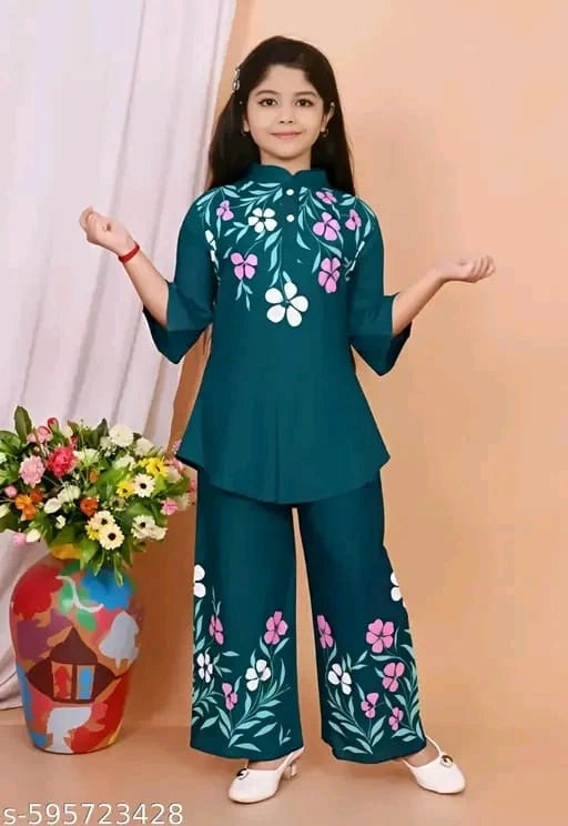 Girls Top And Plazzoo Sets