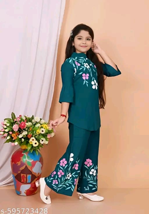 Girls Top And Plazzoo Sets