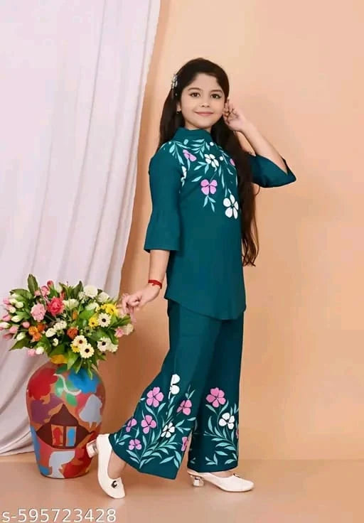 Girls Top And Plazzoo Sets