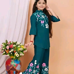 Girls Top And Plazzoo Sets