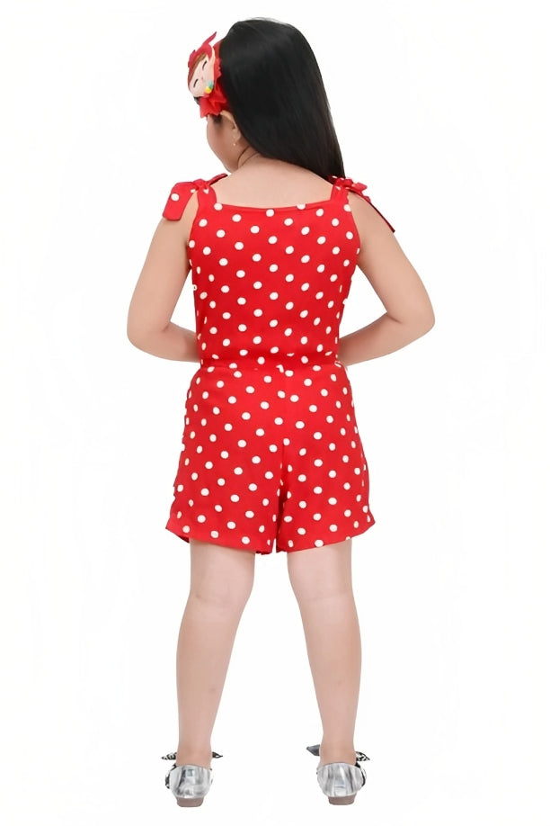 Shiidal Dungaree For Girls Casual Printed Cotton Blend
