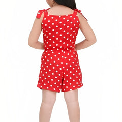 Shiidal Dungaree For Girls Casual Printed Cotton Blend