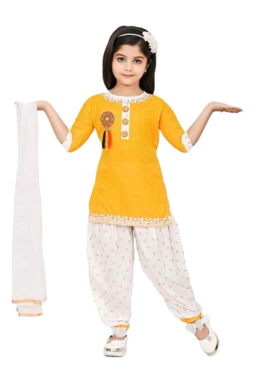 Shiidal Girls Casual, Formal, Festive & Party Kurta and Patiala Set