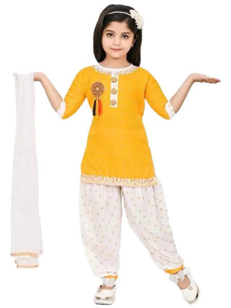 Shiidal Girls Casual, Formal, Festive & Party Kurta and Patiala Set