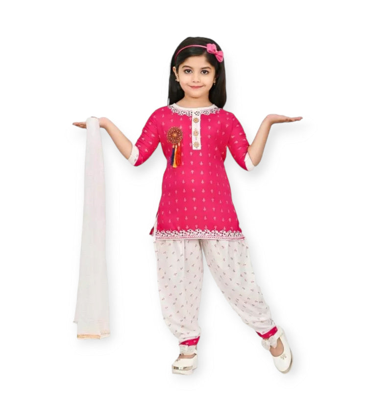 Shiidal Girls Casual, Formal, Festive & Party Kurta and Patiala Set