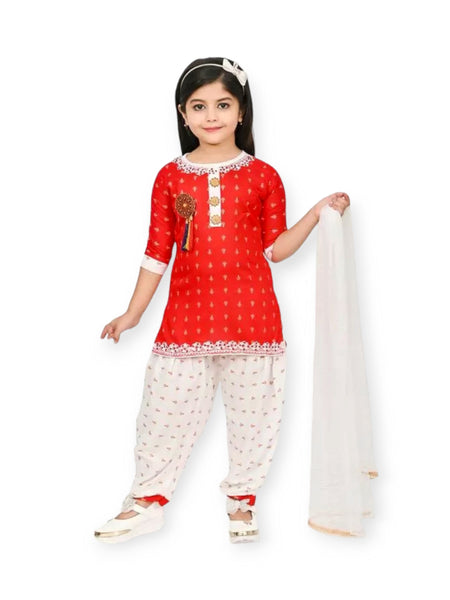 Shiidal Girls Casual, Formal, Festive & Party Kurta and Patiala Set