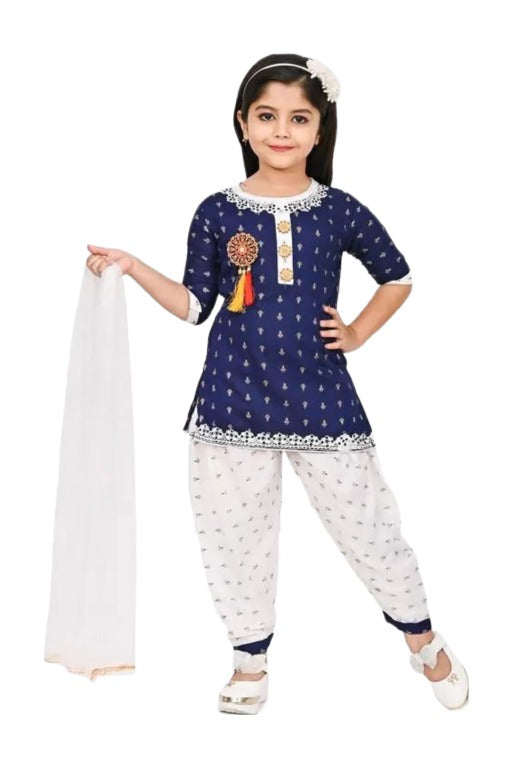 Shiidal Girls Casual, Formal, Festive & Party Kurta and Patiala Set