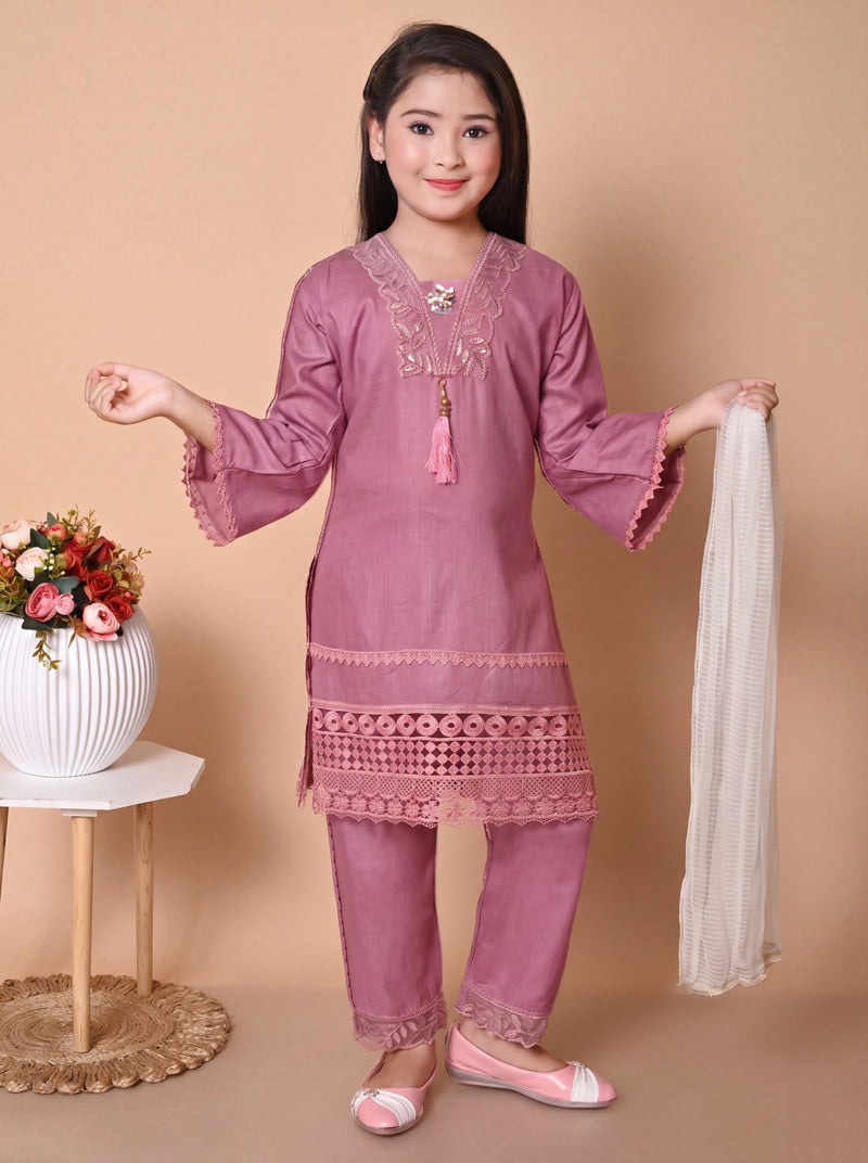 Shiidal Girls Casual, Festive & Party Kurta, Pyjama & Dupatta Set