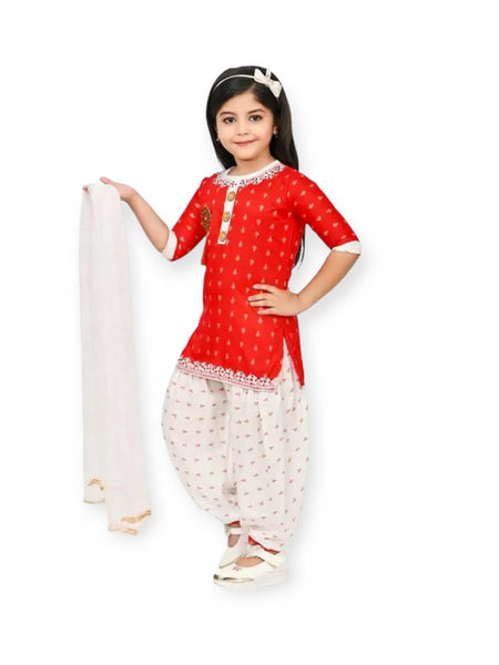 Shiidal Girls Casual, Formal, Festive & Party Kurta and Patiala Set