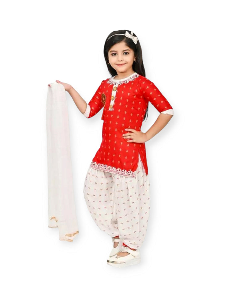 Shiidal Girls Casual, Formal, Festive & Party Kurta and Patiala Set